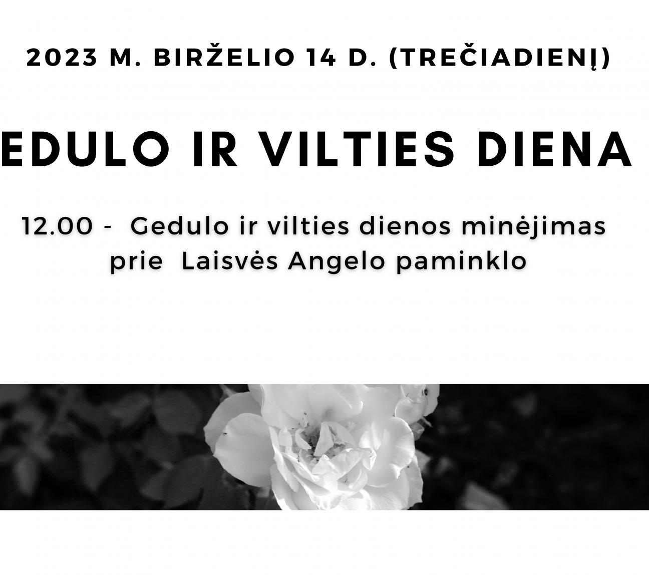 Gedulo ir vilties dienos paminėjimas - Meškuičiuose