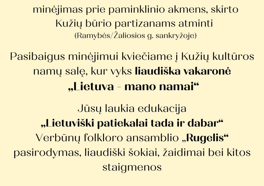 Akcija „Lietuva - mano namai“ Kužiuose
