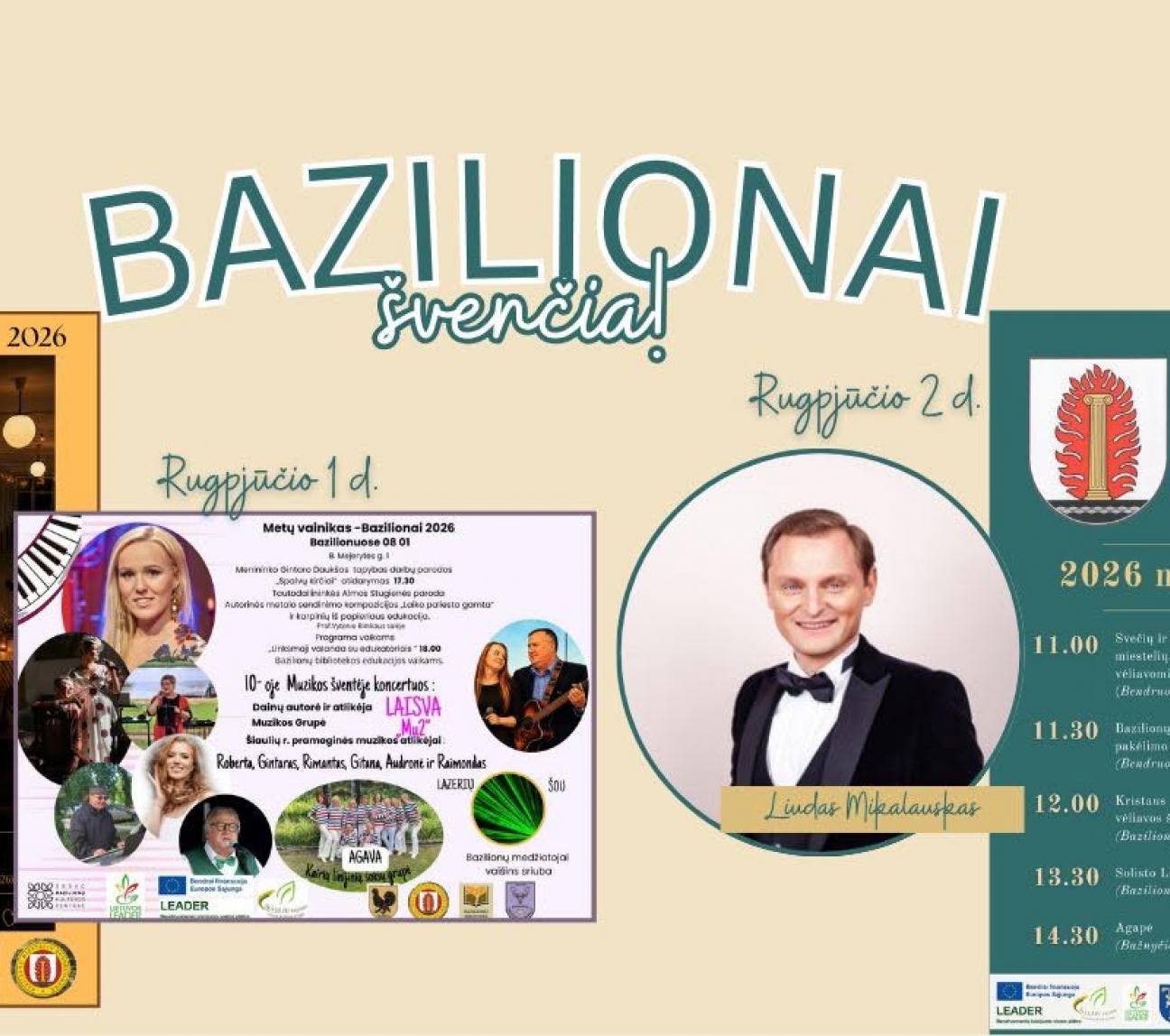 „Kraštiečių” šventė.  Pramoginės muzikos vakaras Bazilionuose