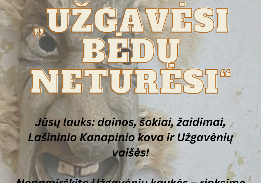 Užgavėnių šėliojimai   „Užgavėsi bėdų neturėsi“ - Žarėnuose