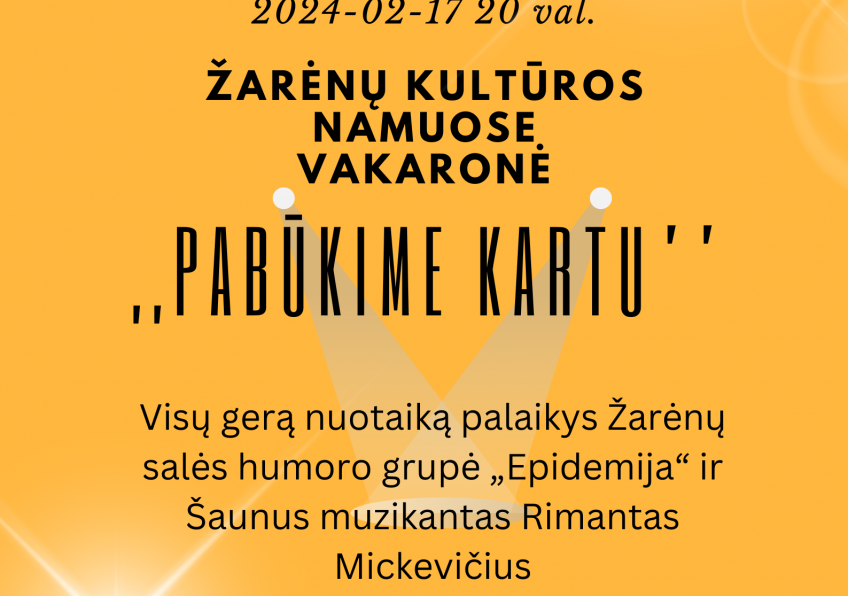 Vakaronė „Pabūkime kartu“