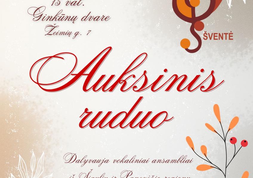 XX regioninė vokalinės muzikos šventė „Auksinis ruduo“
