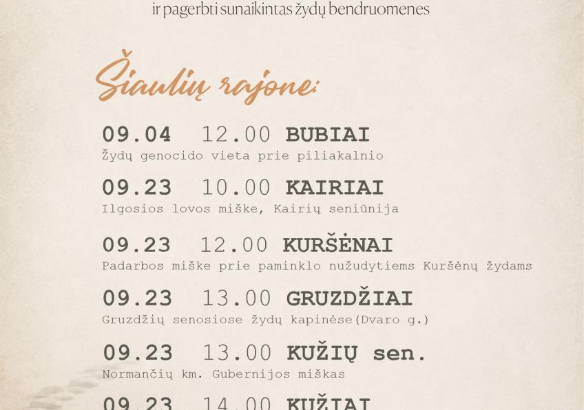 “Atminties kelias 1941 - 2026” Bubiuose