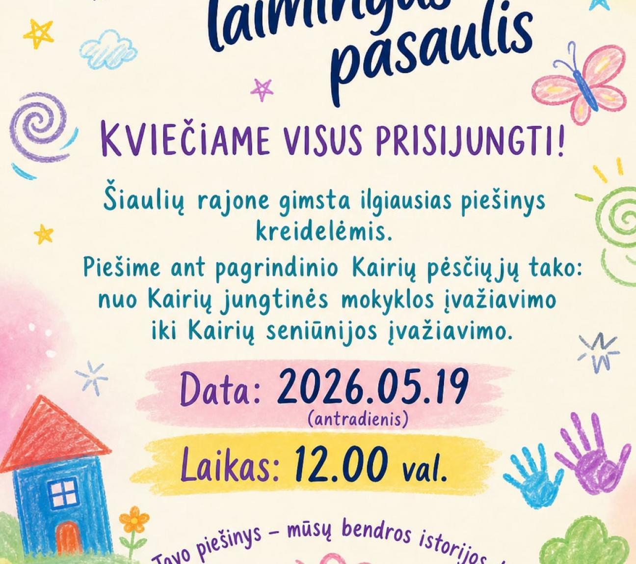 Renginys   „Mano laimingas pasaulis“ Kairiuose