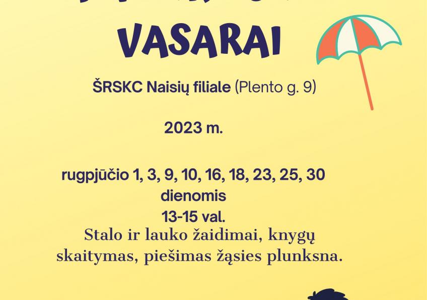 Iniciatyva „Atverk duris vasarai“ 2023 m. rugpjūčio mėn. 