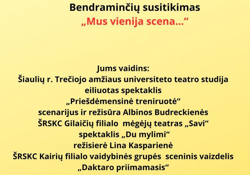 Bendraminčių susitikimas  „Mus vienija scena“