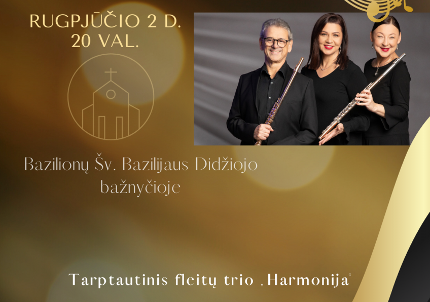Muzikinės bažnyčių naktys Šiaulių rajone.  Tarptautinis fleitų trio „Harmonija”