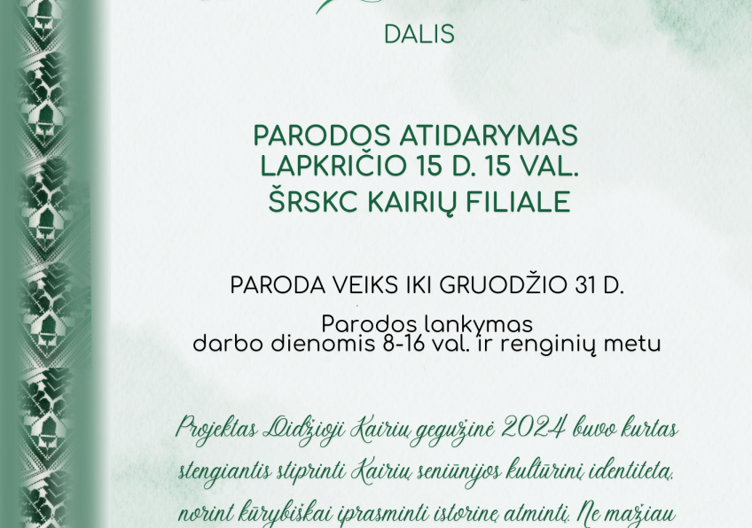 Fotografijų parodos atidarymas Kairiuose
