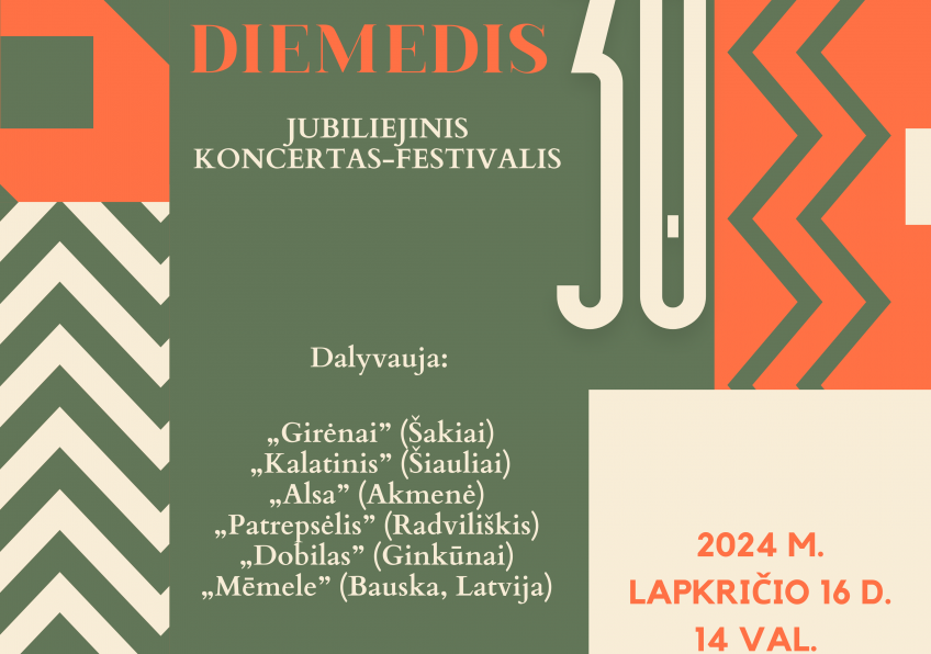 ŠRSKC senjorų liaudiškų šokių grupės „Diemedis” jubiliejinis koncertas-festivalis