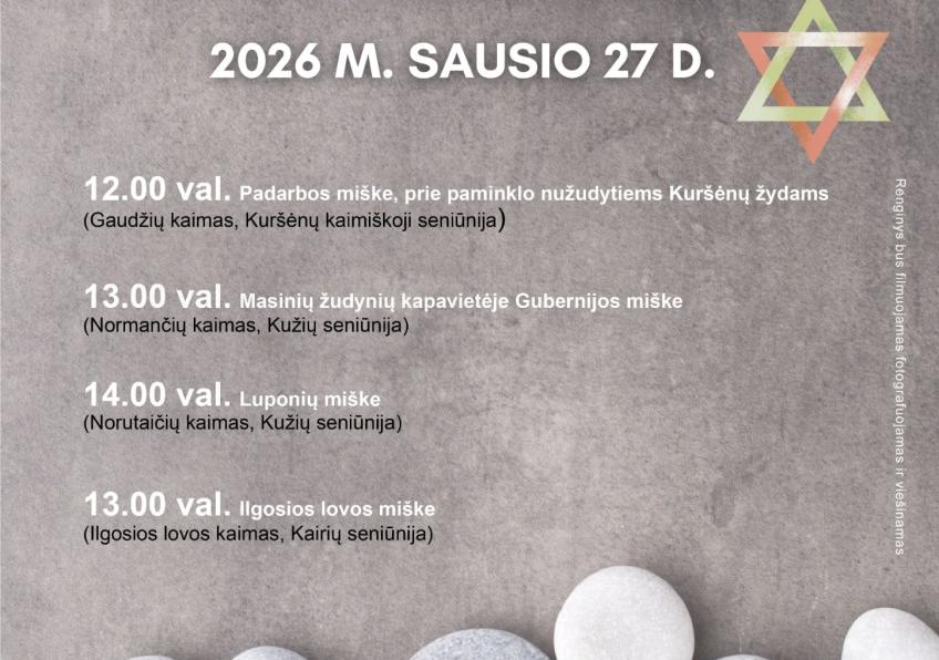  „MES PRISIMENAME“ / „WE REMEMBER“, skirta holokausto aukų atminimui    