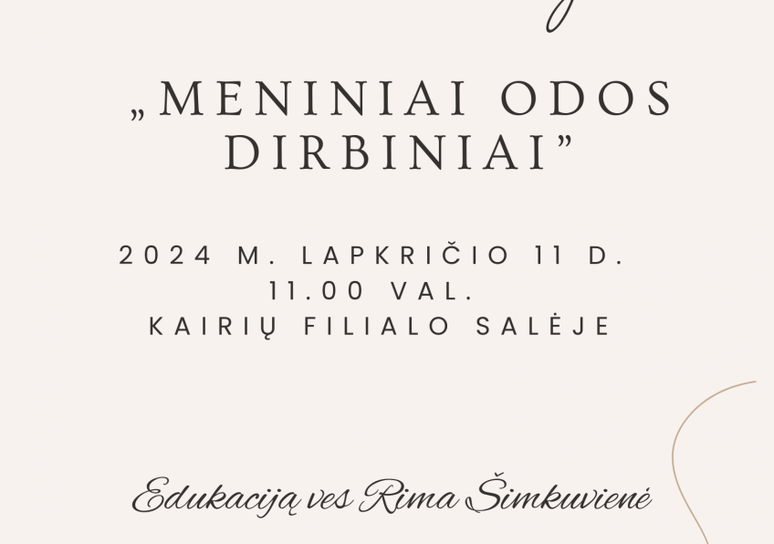 Kūrybinė edukacija Kairiuose