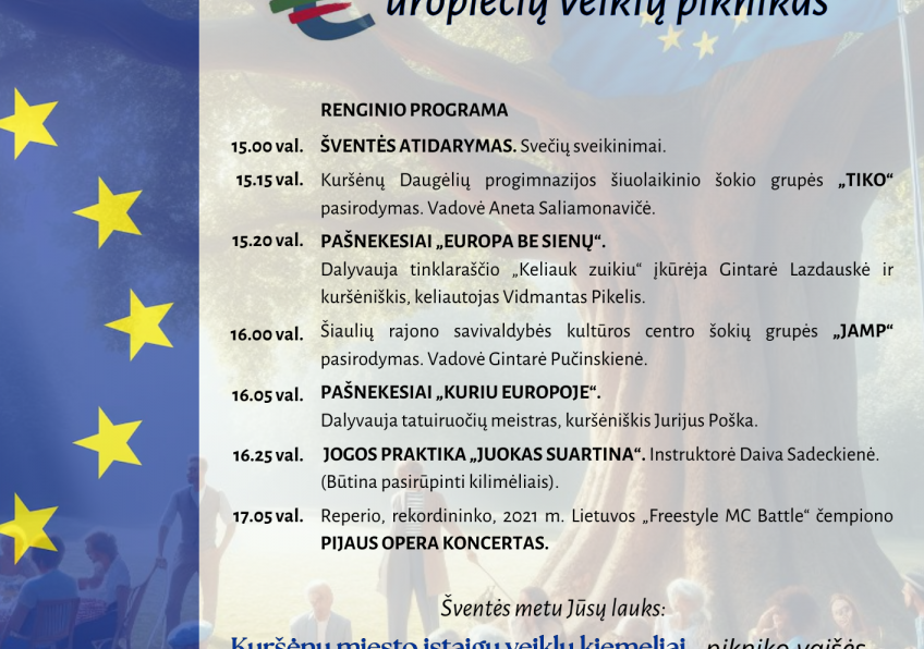 €uropiečių veiklų piknikas