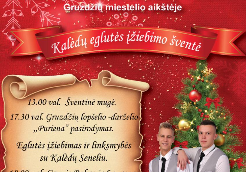 Kalėdų eglės įžiebimo šventė - Gruzdžiuose