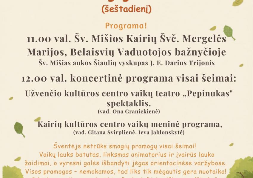 Šventė ,,Šeimos diena” Kairiuose