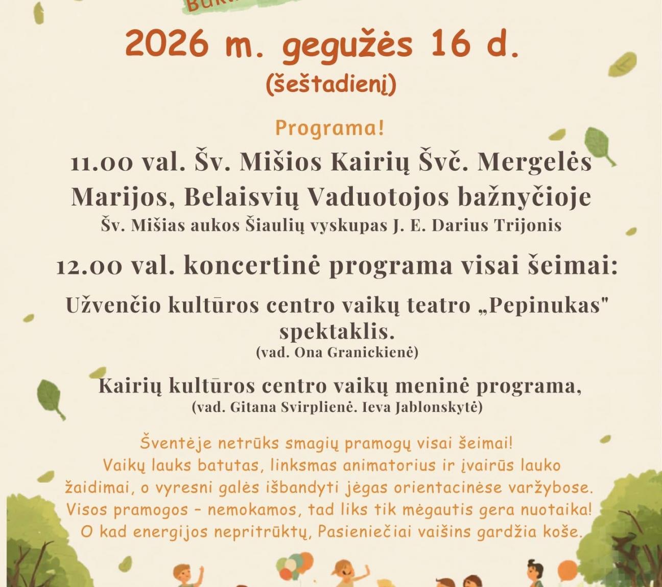 Šventė ,,Šeimos diena” Kairiuose