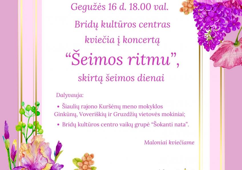 Koncertas, skirtas šeimos dienai  „Šeimos ritmu” Briduose