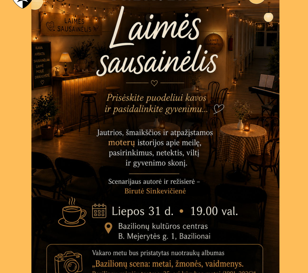 Bazilionų mėgėjų teatro spektaklio „Laimės sausainėlis” premjera