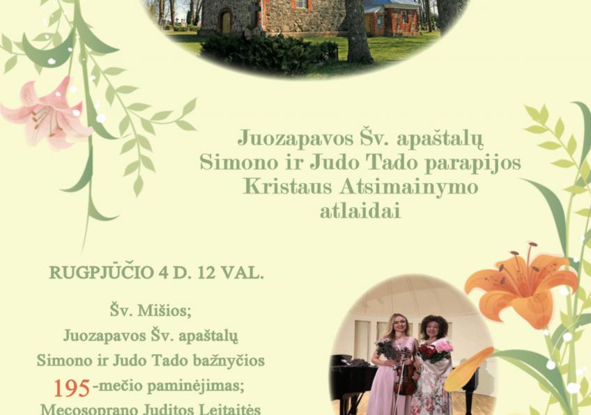 Juozapavos Šv. apaštalų Simono ir Judo Tado parapijos  Kristaus Atsimainymo atlaidai