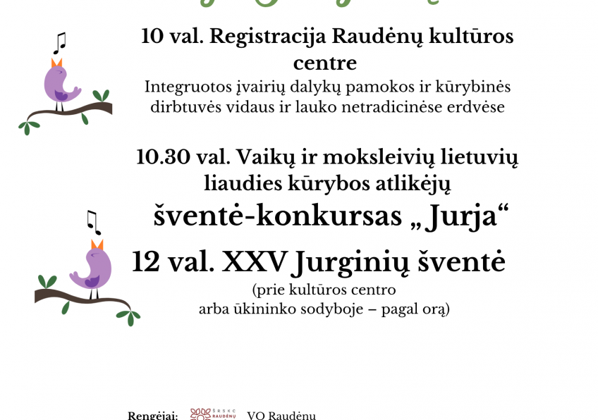 XXV tradicinė kalendorinė šventė  ,,Jurginės“