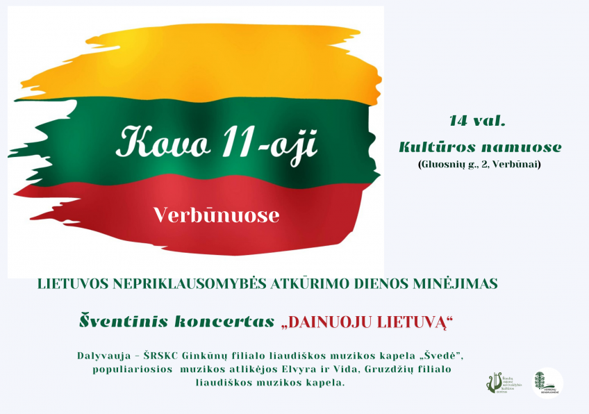 Lietuvos nepriklausomybės atkūrimo dienos minėjimas - koncertas