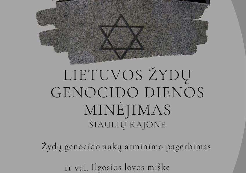 Lietuvos žydų genocido aukų atminimo pagerbimas