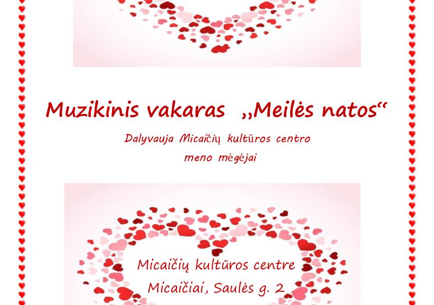 ATŠAUKTAS Muzikinis vakaras „Meilės natos“