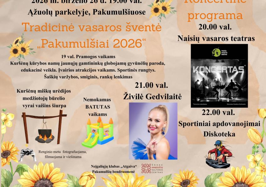 Tradicinė vasaros šventė „Pakumulšiai 2026“ 