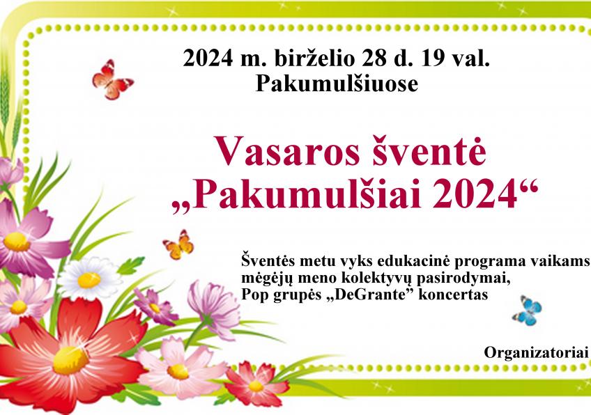 Vasaros šventė „Pakumulšiai 2024“