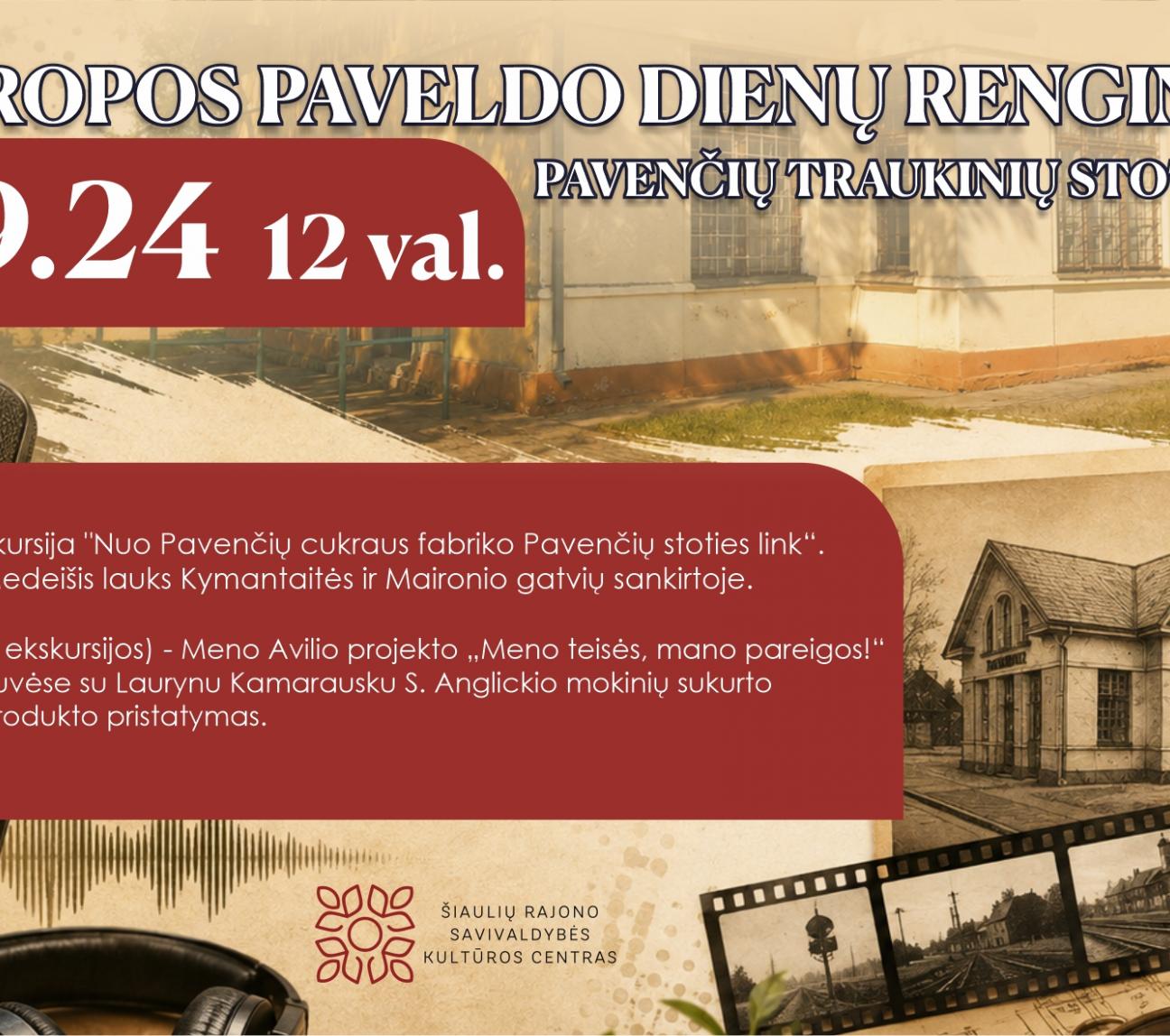 Europos Paveldo dienų renginys Pavenčių traukinių stotyje