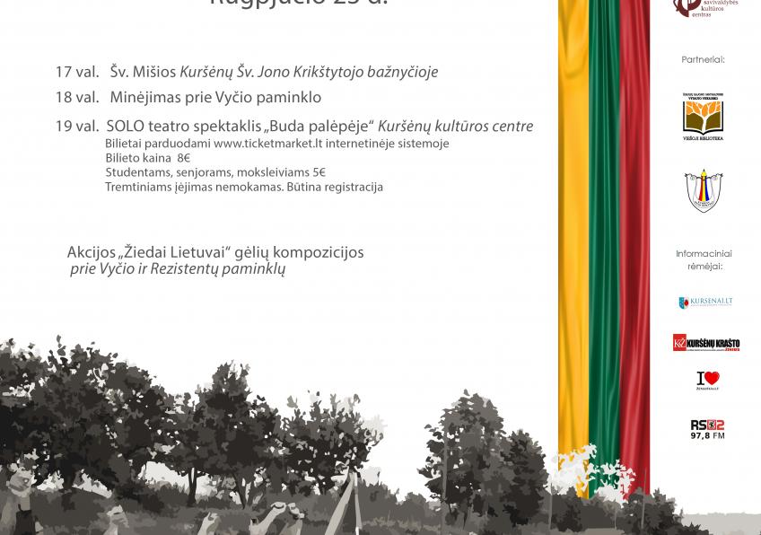 Baltijos kelio ir Juodojo kaspino dienai skirti renginiai Kuršėnuose