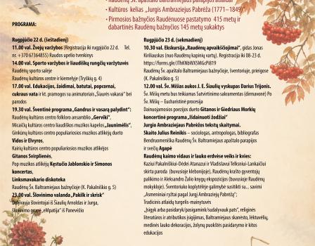 Vasaros šventė ,, Gandrus ir vasarą palydint” Raudėnuose