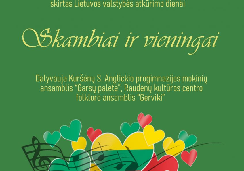 ATŠAUKTAS Koncertas „Skambiai ir vieningai” Raudėnuose