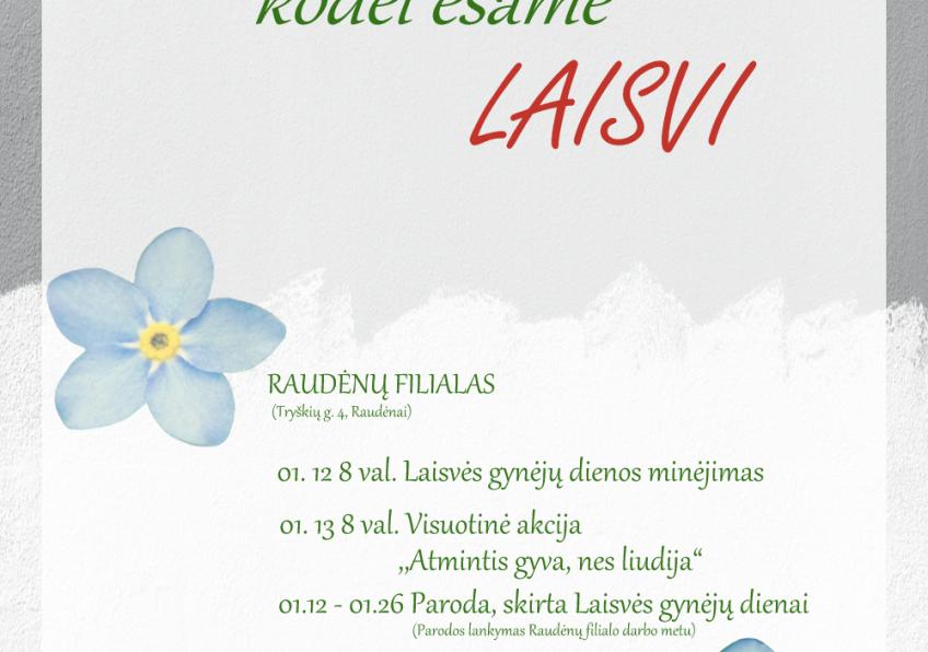 Laisvės gynėjų dienos minėjimas - Raudėnuose