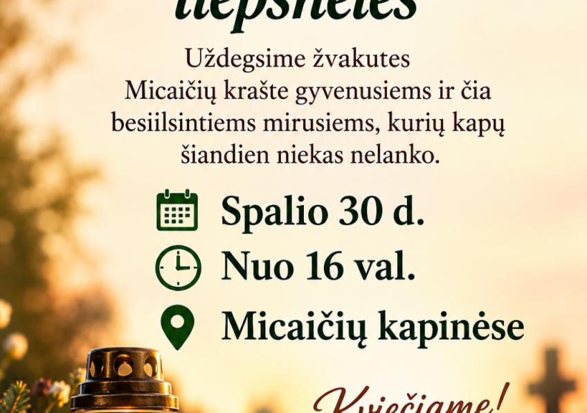 Akcija   ,, Lai sužiba žvakių liepsnelės“
