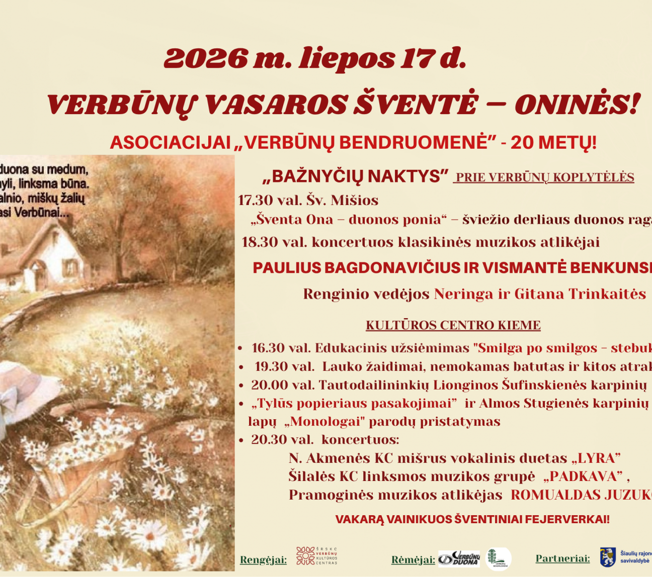 VERBŪNŲ VASAROS ŠVENTĖ – ONINĖS
