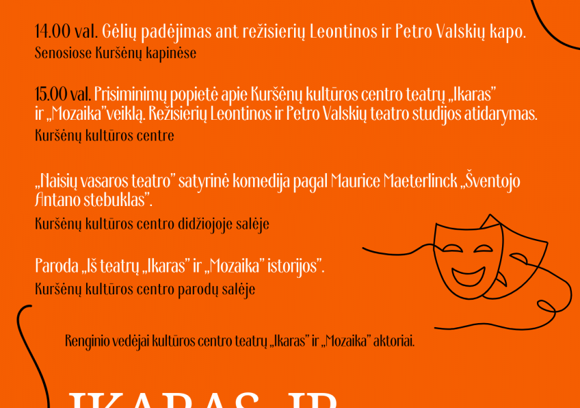 Kuršėnai mini teatro meno svarbą ir tradicijas: Kazimieros Kymantaitės vardo prizas ir vaikų ir jaunimo teatro „Ikaras“ kūrybinės veiklos 40-metis
