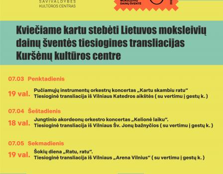 Lietuvos moksleivių dainų šventės transliacija. Šokių diena „Ratu, ratu“ 