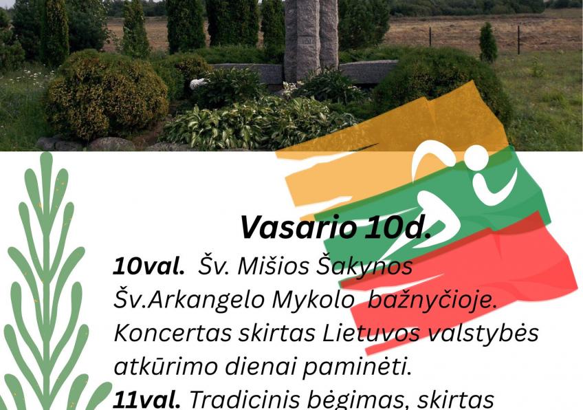Vasario 16-osios minėjimas Šakynoje 
