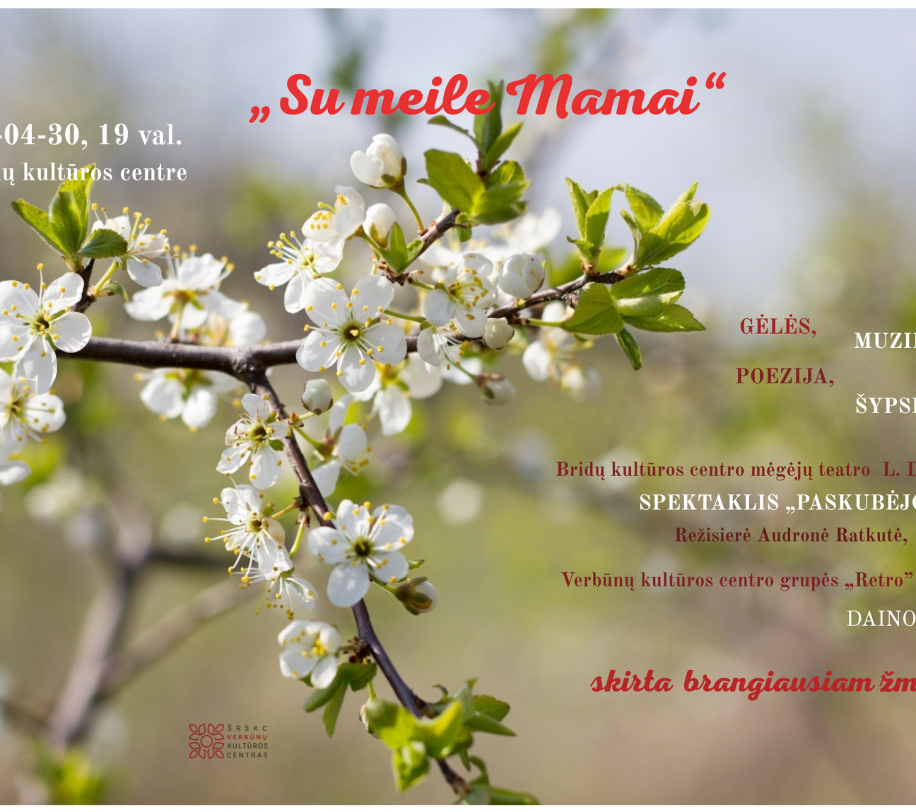 Vakaras, skirtas  brangiausiam žmogui - „Su meile MAMAI“